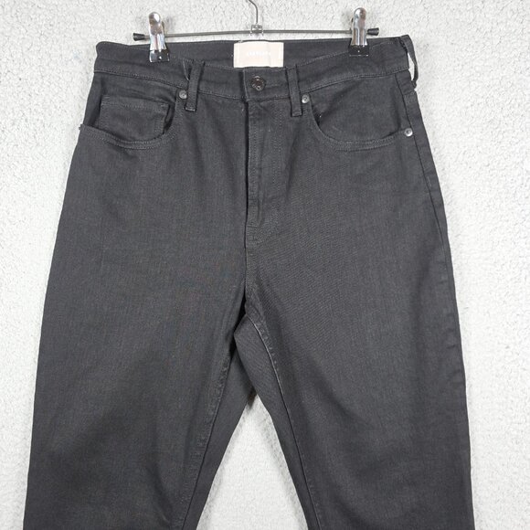 Everlane Jeans Womens Size 28R Black Dark Wash High Waist Straight Mom Stretch - Picture 2 of 11
